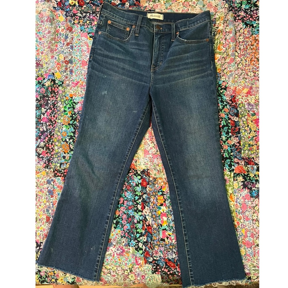 Madewell Straight Leg Crop Stretch Jeans